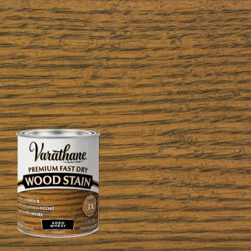 Varathane Fast Dry Aged Wheat Urethane Modified Alkyd Interior Wood Stain, 1 Qt.