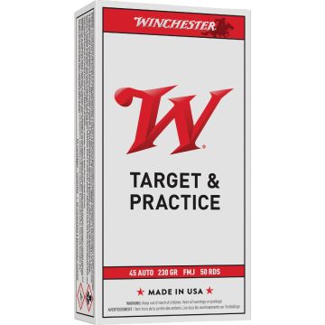 Winchester .45 Auto 230 Grain FMJ Centerfire Ammunition Cartridges