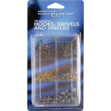 Vanguard 150-Piece Assorted Hook, Swivel & Sinker Kit