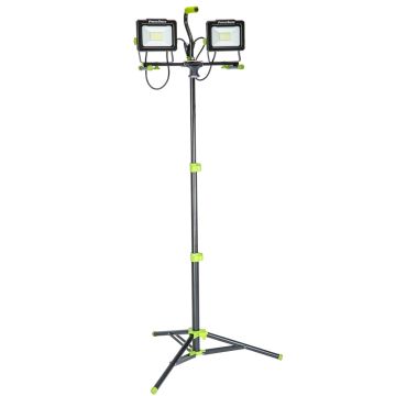 14,000 Lumen Dual-Head LED Corded Work Light with Tripod RichPower Industries PWLD140T PowerSmith 