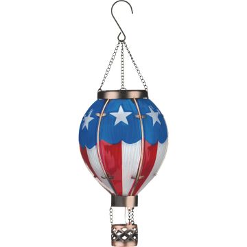 Regal Art & Gift Small Americana Hot Air Balloon Solar Lantern