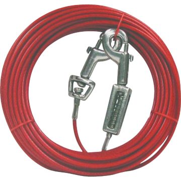Boss Pet Guardian Gear Large Dog Cable with Spring Dog Tie-Out, 20 Ft.