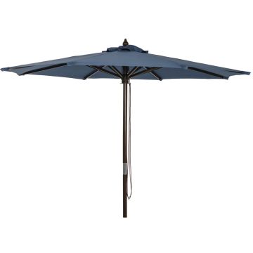 Outdoor Expressions 9 Ft. Aluminum Tilt/Crank Heather Blue Patio Umbrella