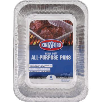 Kingsford Aluminum 11.25 In. W. x 15.75 In. L. All Purpose Grill Pan (4-Pack)