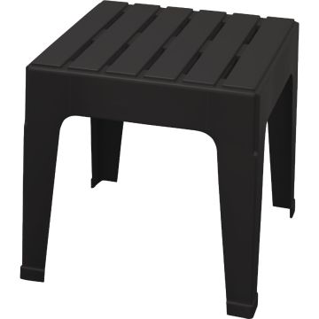 Adams Big Easy Black 18.9 In. Square Resin Stackable Side Table