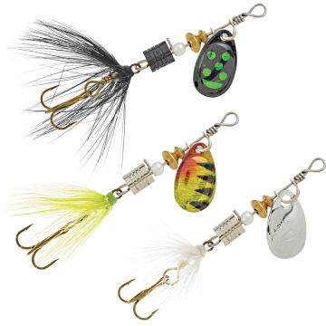 BadRiver 3-Piece Classic Dressed Spinners Fishing Lure Kit