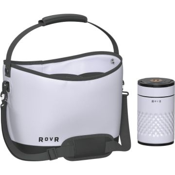 RovR Products KeepR Beverage Tote Caddy with Ice Bucket & Shoulder Strap, Powder
