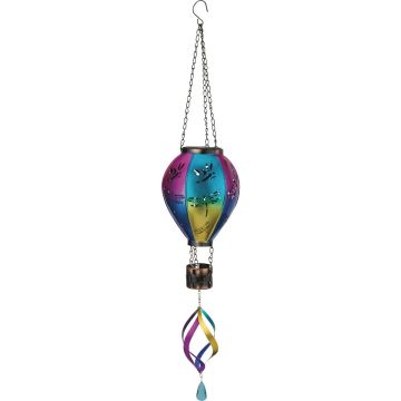 Regal Art & Gift Dragonfly Hot Air Balloon Spinner Solar Lantern