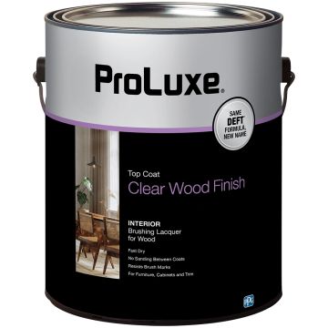 Gal ProLuxe PLX017 Clear ProLuxe Interior Brushing Lacquer For Wood, Satin