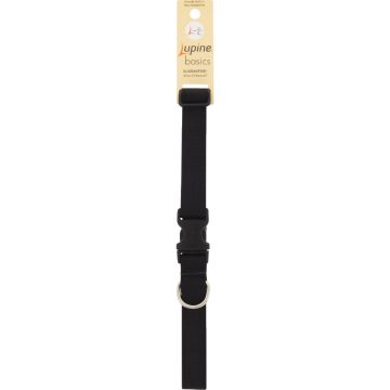 Lupine 1 In. Traditional Solid Black 16 to 28in.   Adjustable Large Dog Collar