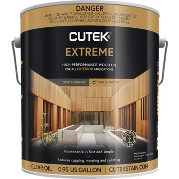 1 Gallon CUTEK Clear Extreme High Performance Oil-Based Wood Stabilizer