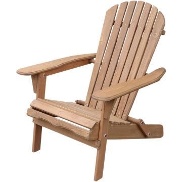 Northbeam Natural Wood Folding Adirondack Chair