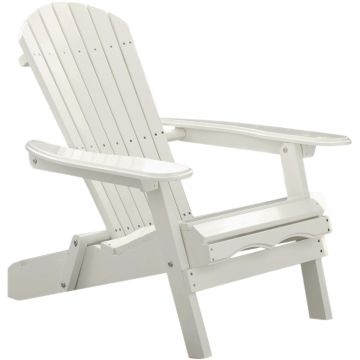 Northbeam White Wood Folding Adirondack Chair