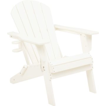 Outdoor Expressions White HDPE Adirondack Chair