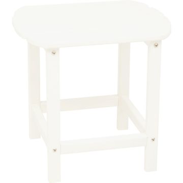 Outdoor Expressions White HDPE Side Table