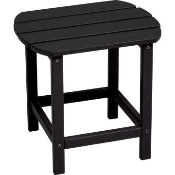 Outdoor Expressions Black HDPE Side Table