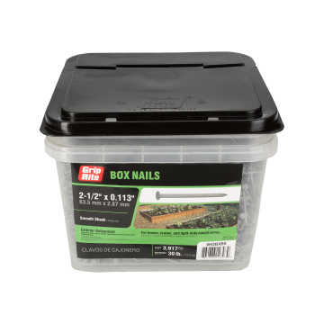 2-1/2 in. x 11-1/2-Gauge 8-penny Exterior Galvanized Smooth Shank Box Nails 30 lb. Box