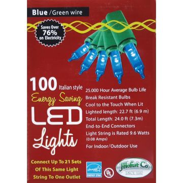 Home Impressions Blue 100-Bulb Italian Style LED Light Set