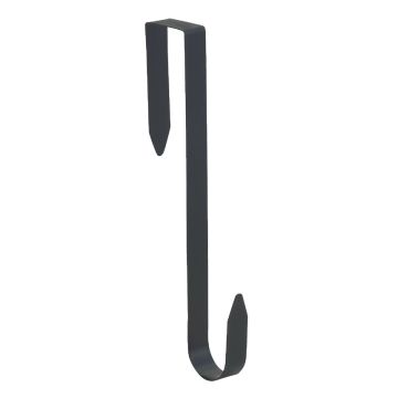 Gerson 12 In. Metal Over-The-Door Black Wreath Hanger