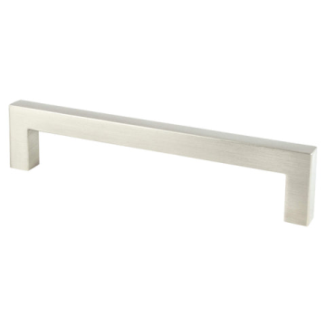 Brushed Nickel Contemporary Drawer Pull 128mm 