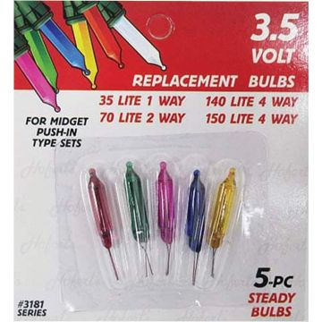Home Impressions Mini Multi 3.5V Replacement Light Bulb (5-Pack)