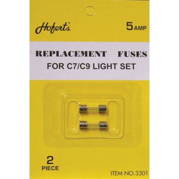Home Impressions 5A GlassType C Christmas Light Set Fuses (2-Pack)