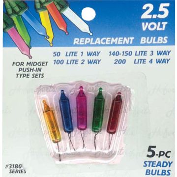 Home Impressions Mini Multi 2.5V Replacement Light Bulb (5-Pack)
