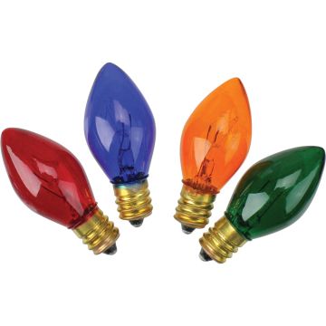 Home Impressions C7 Multi Transparent 125V Replacement Light Bulb (4-Pack)