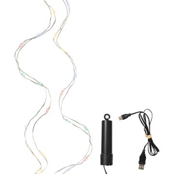 Lumineo 50-Bulb Multi Micro LED Duracharge Battery Operated Light Set