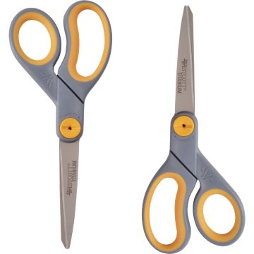 Westcott 8 In. Straight Titanium Bonded Scissors (2-Pack)