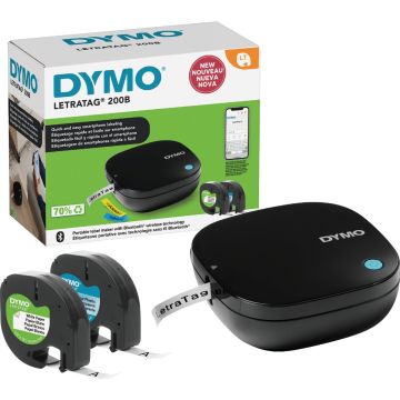 DYMO LetraTag 200B Bluetooth Label Maker with 2 Assorted Label Tapes