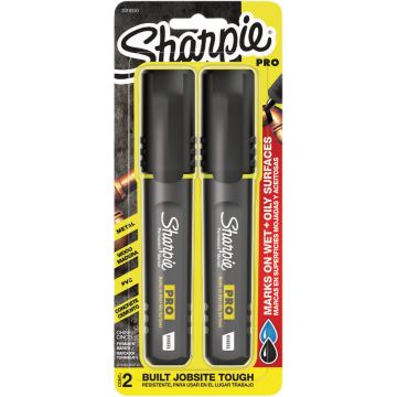 Sharpie Pro Black Chisel Tip Permanent Marker (2-Pack)