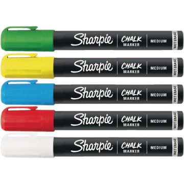 Sharpie Assorted Color Medium Tip Chalk Markers (5-Pack)