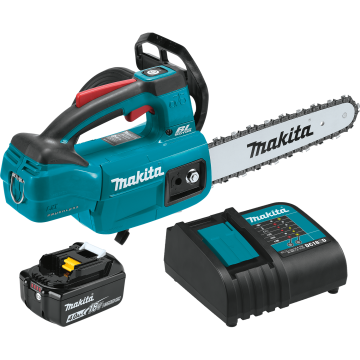 Makita 18V LXT® Lithium‑Ion Brushless Cordless 10" Top Handle Chain Saw Kit (4.0Ah)
