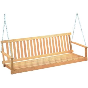  4' Jack Post Jennings Natural Hardwood Swing with Chains