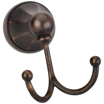 Elements Newbury Brushed Oil Rubbed Bronze Double Robe Hook
