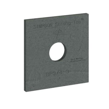 5/8" Hole Flat Bearing Plate 3" x 3" x 3 ga. - Hot Dip Galvanized