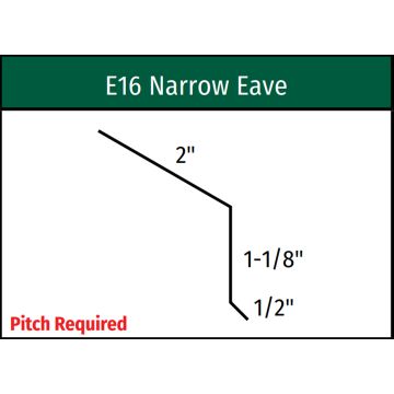 ASC Building Products E16 Metal Eave Trim Painted - Skyline Metal Roofing