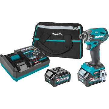 Makita 40V max XGT® Brushless Cordless 4‑Speed Impact Driver Kit (2.5Ah)