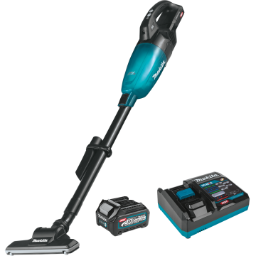 Makita 40V max XGT® Brushless Cordless 4‑Speed HEPA Filter Compact Stick Vacuum Kit (2.0Ah)