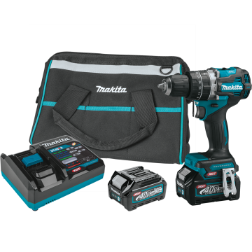 Makita 40V max XGT® Compact Brushless Cordless 1/2" Hammer Driver‑Drill Kit (2.5Ah)