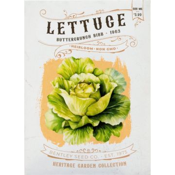 Bentley Seed Heirloom Buttercrunch Lettuce Seeds (1963) 