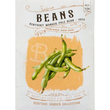 Heirloom Beans-Kentucky Wonder Pole Bean Seeds (1850)