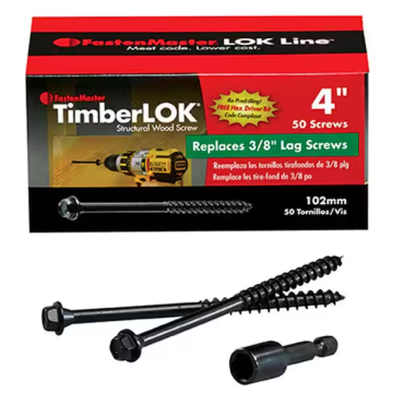 4" Timberlok Screw  50pk