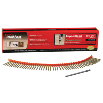 8 X 2-1/2" Yel Zinc, Pamdrive
