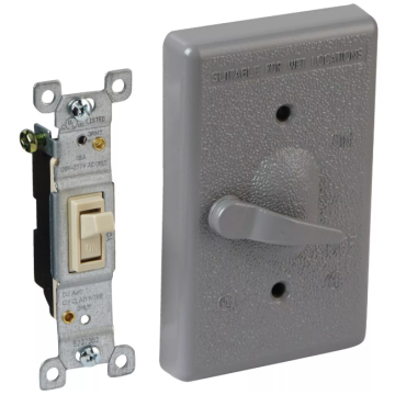Bell Gray Single Gang Vertical Mount Outdoor Switch Cover