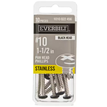#10 X 1.5"  Black   (Chmt)