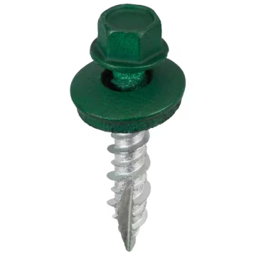 9 X 1"  Forest Green Screw