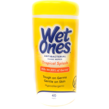 Wet Ones Tropical Splash Antibacterial Wipes (40-Count)