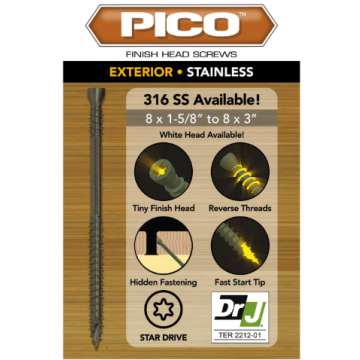 8 X 3"Pico Ext Fnsh 1lb